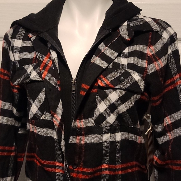 Ci Sono Tops - New Cisono plaid hooded long sleeve size S